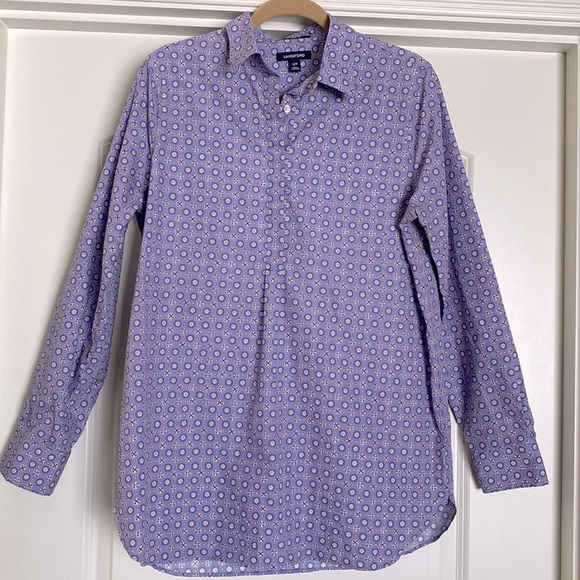 Lands' End Tops - Lands End Purple Blouse Women’s kaleidoscope pattern Pop over Tunic Blouse 12T